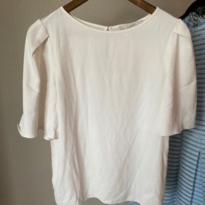 Loft Cream Dress Shirt with Wide Sleeves